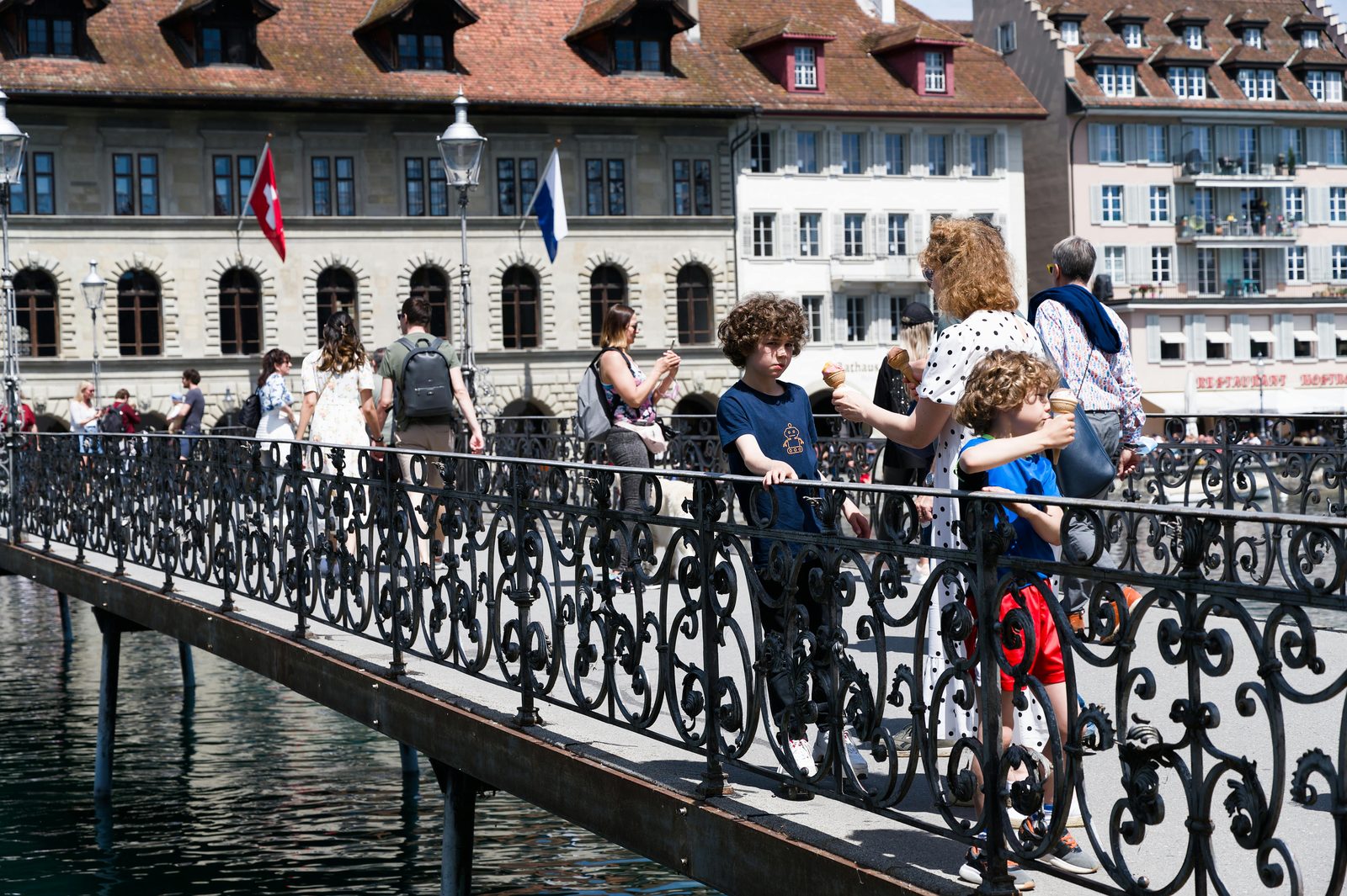 Family with young children enjoying a European city on a sunny day — the kind of stress-free city break Copenhagen with kids is famous for