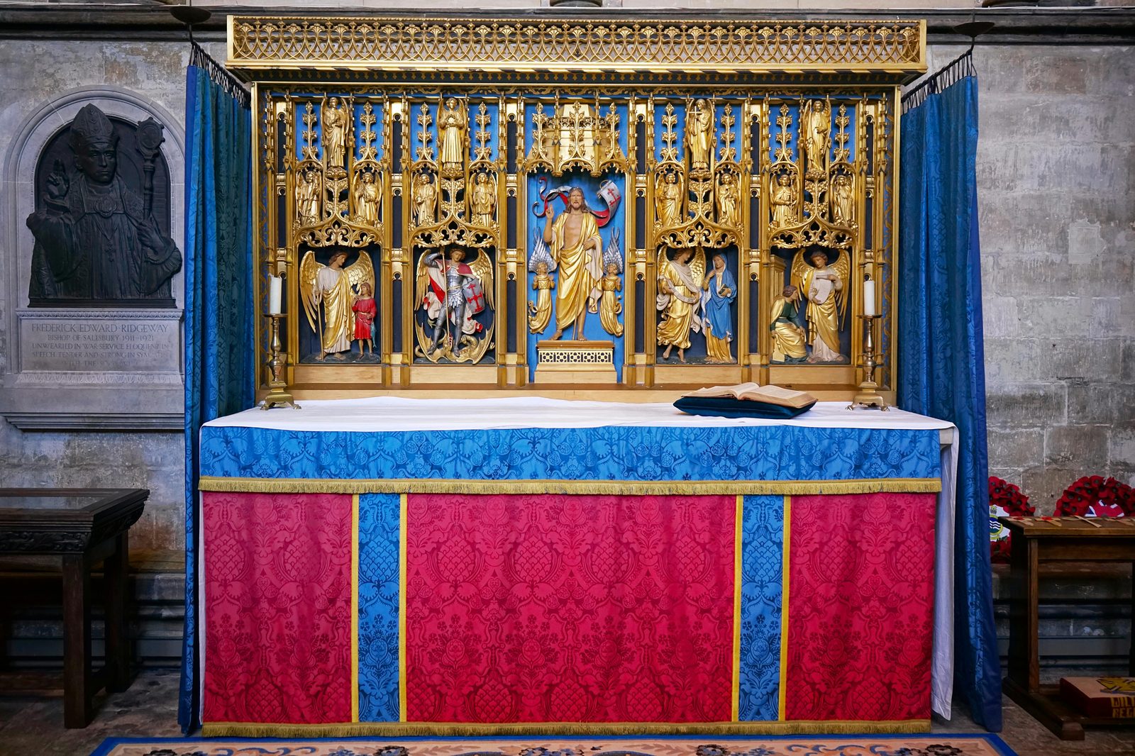 Beautifully ornate altar showcasing religious artistry and sculpture — the Danish Middle Ages collection includes 800-year-old altarpieces from rural Danish churches