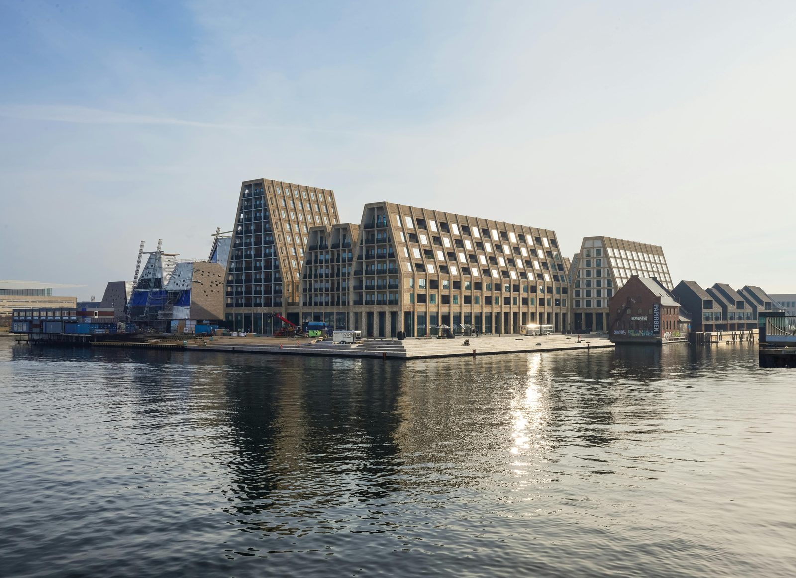 Contemporary waterfront architecture in Copenhagen's Nordhavn district