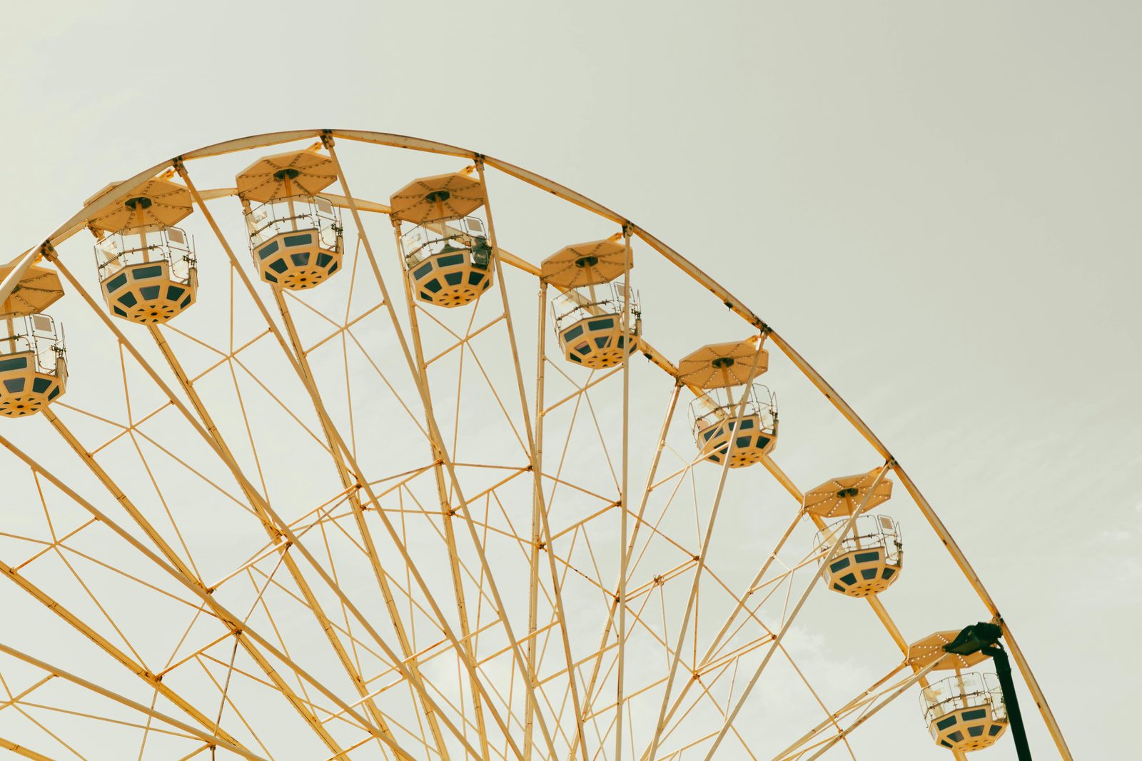 The vintage Ferris wheel at Bakken with views over the Dyrehaven forest