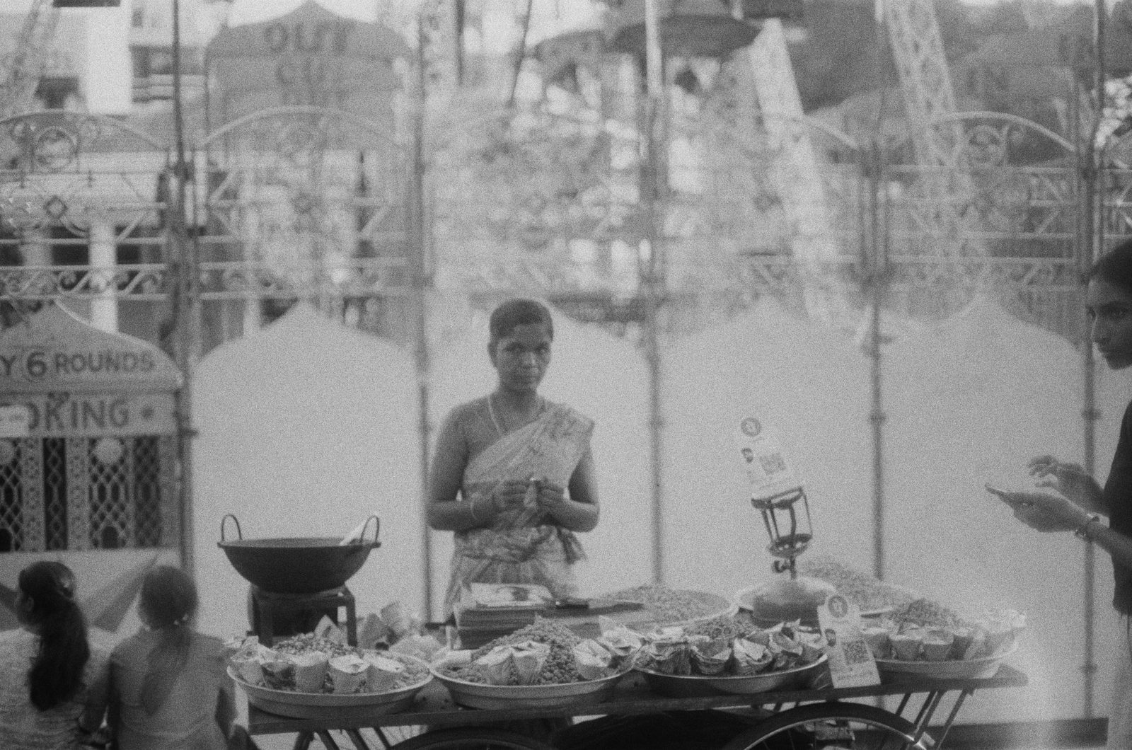 Traditional Danish fairground food stalls at Bakken Copenhagen