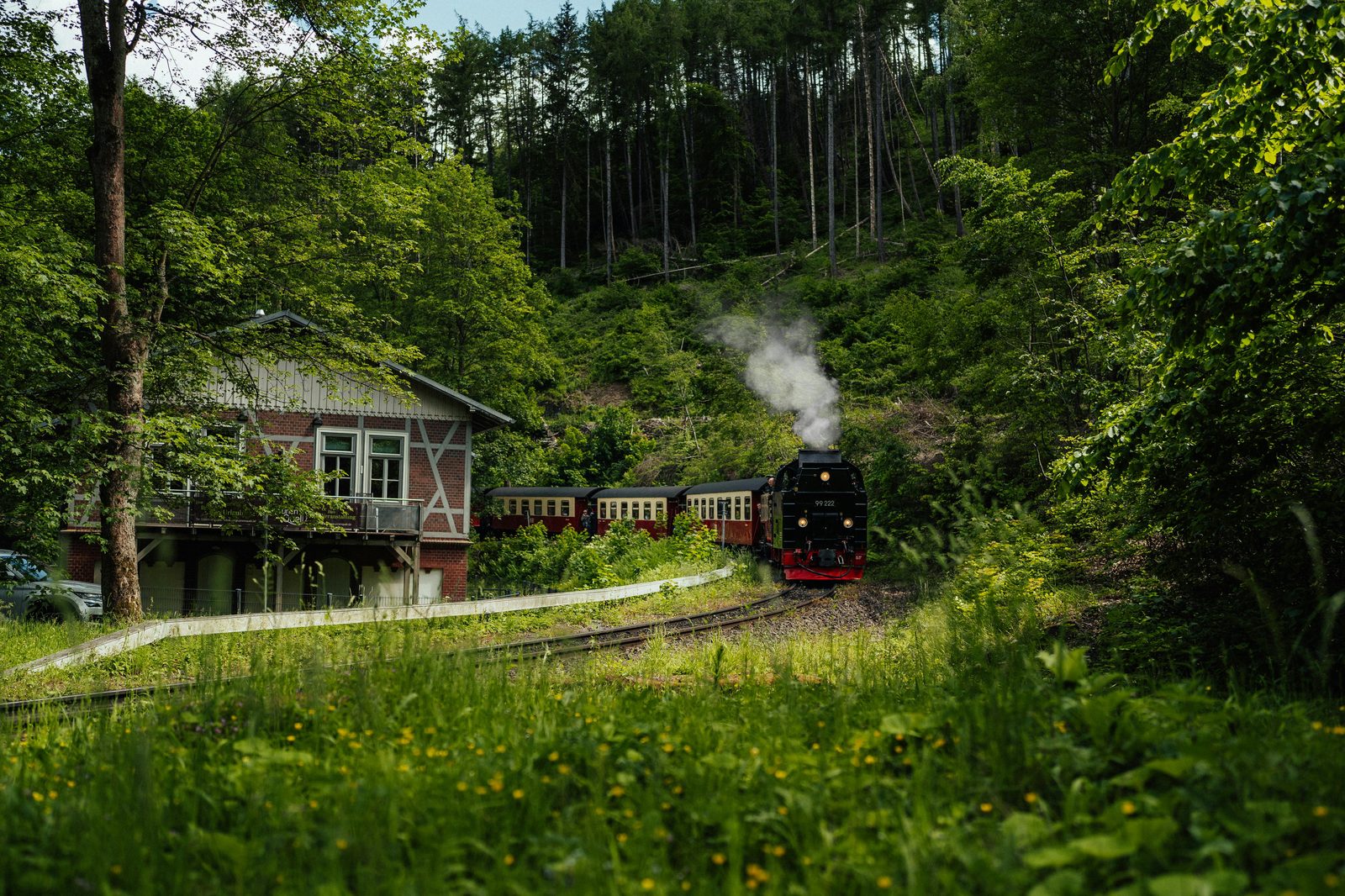The S-train route to Klampenborg station, gateway to Bakken and Dyrehaven forest
