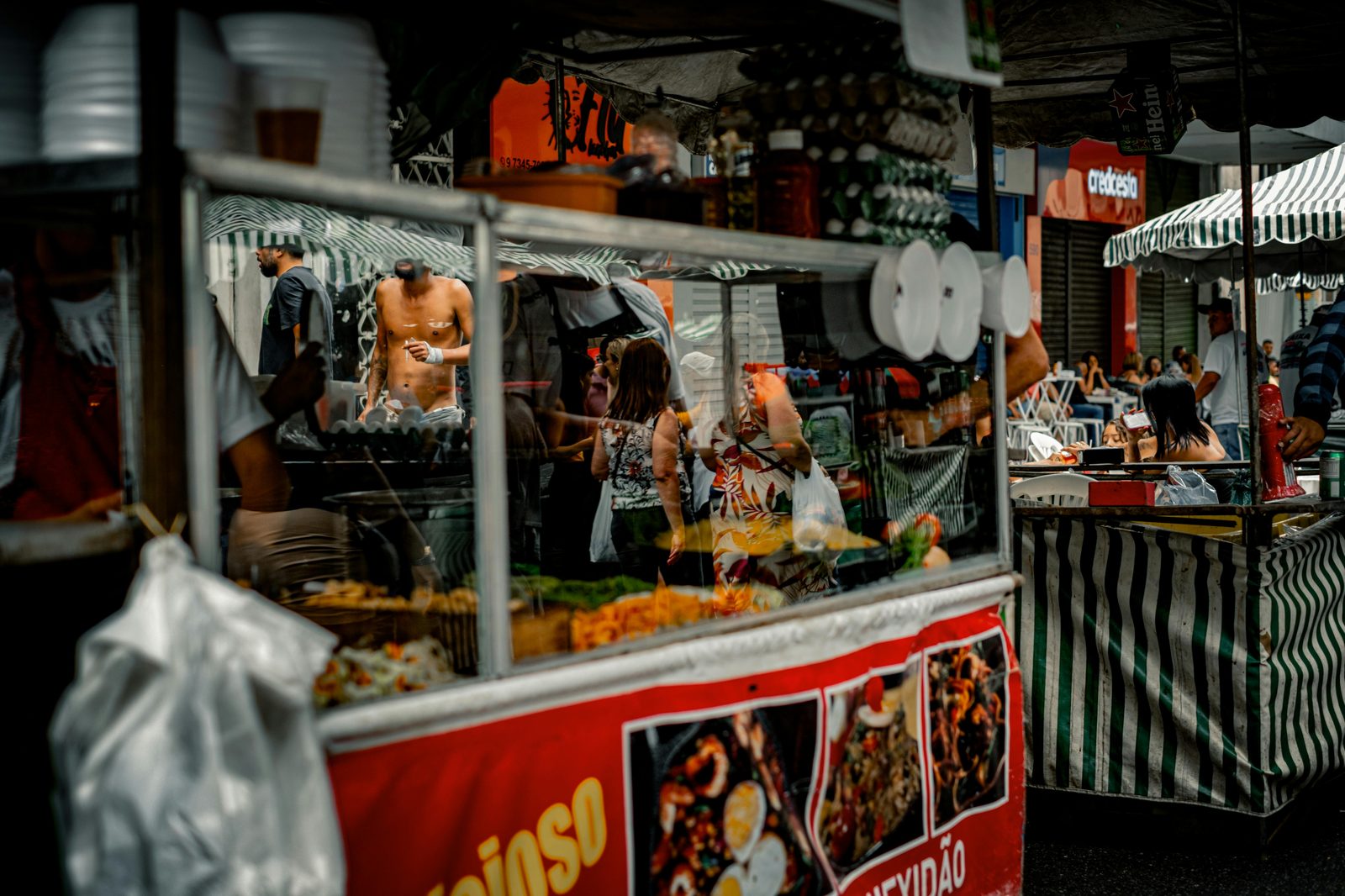 A food tour group tasting Danish dishes — Copenhagen food walking tours run from 350 DKK