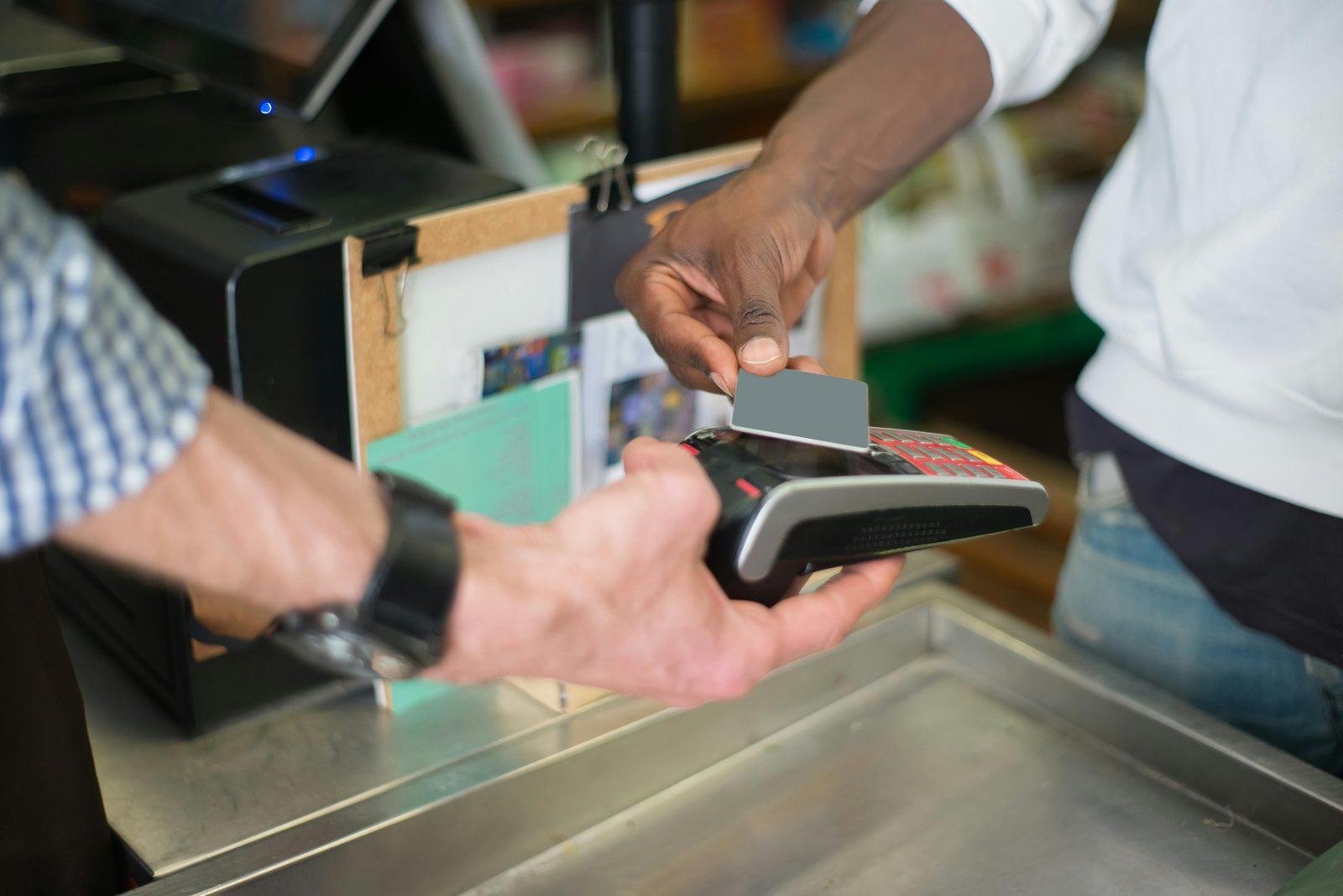 Transit card reader at metro station — Copenhagen Metro accepts Rejsekort, paper tickets, and DOT app payments