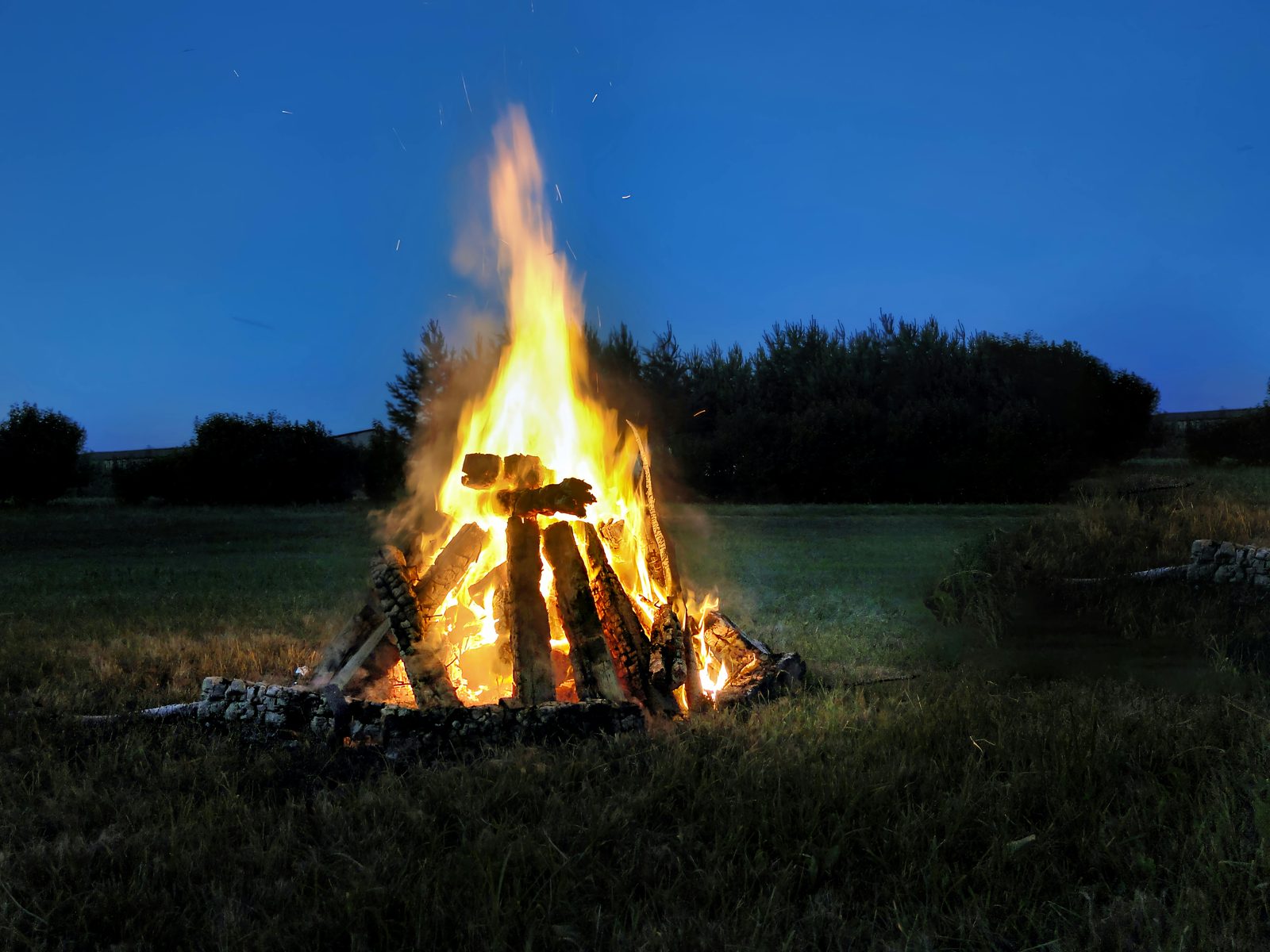 Bonfire celebration midsummer night — Sankthansaften (June 23) is Denmark's midsummer celebration with bonfires across Copenhagen