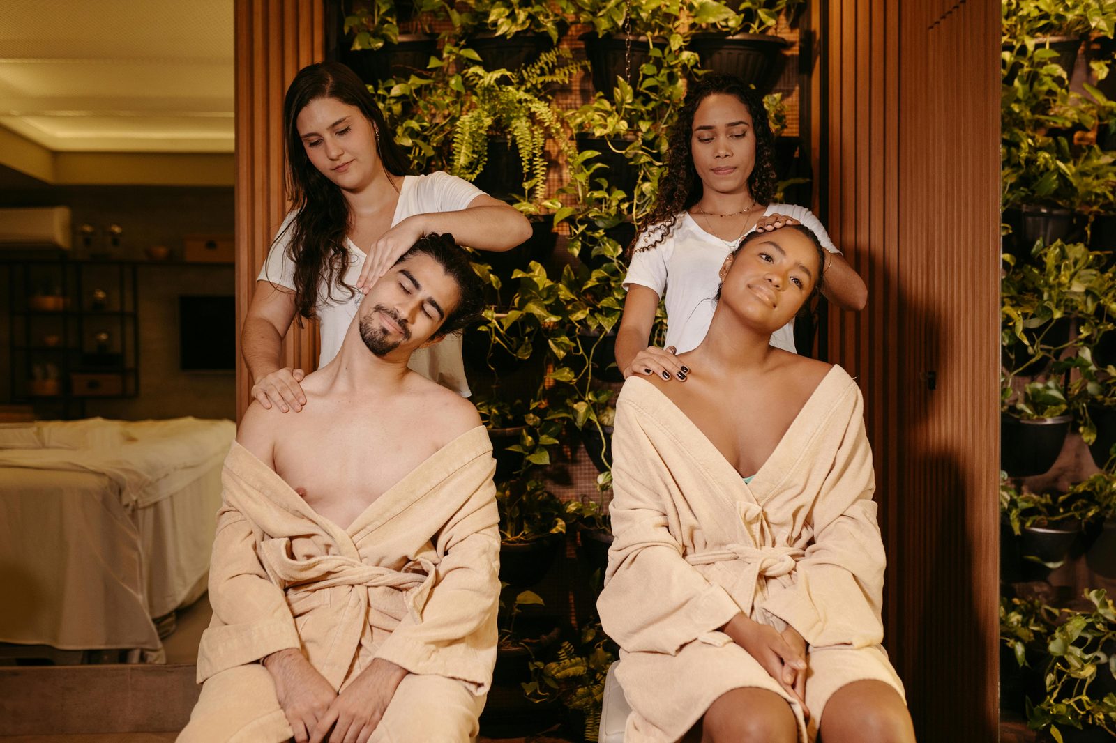 A couple at a spa — the wellness side of Copenhagen for couples