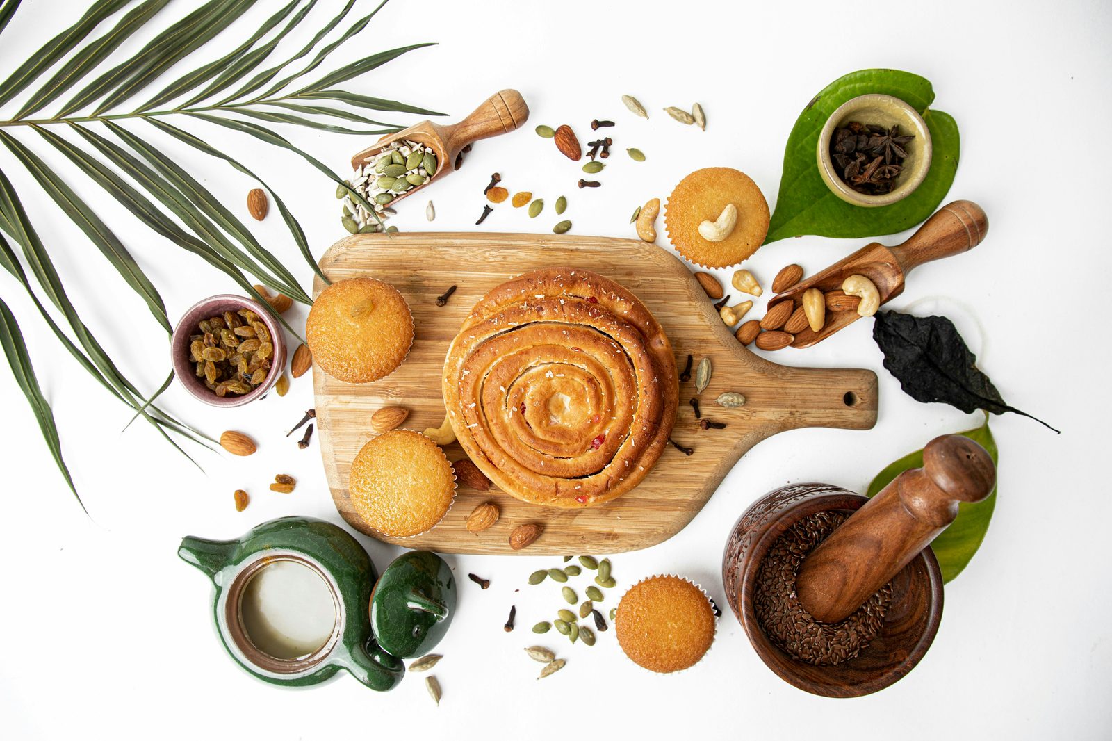 Cardamom bun spiced pastry — kardemommesnurre (cardamom roll) was made world-famous by Copenhagen's Juno the Bakery
