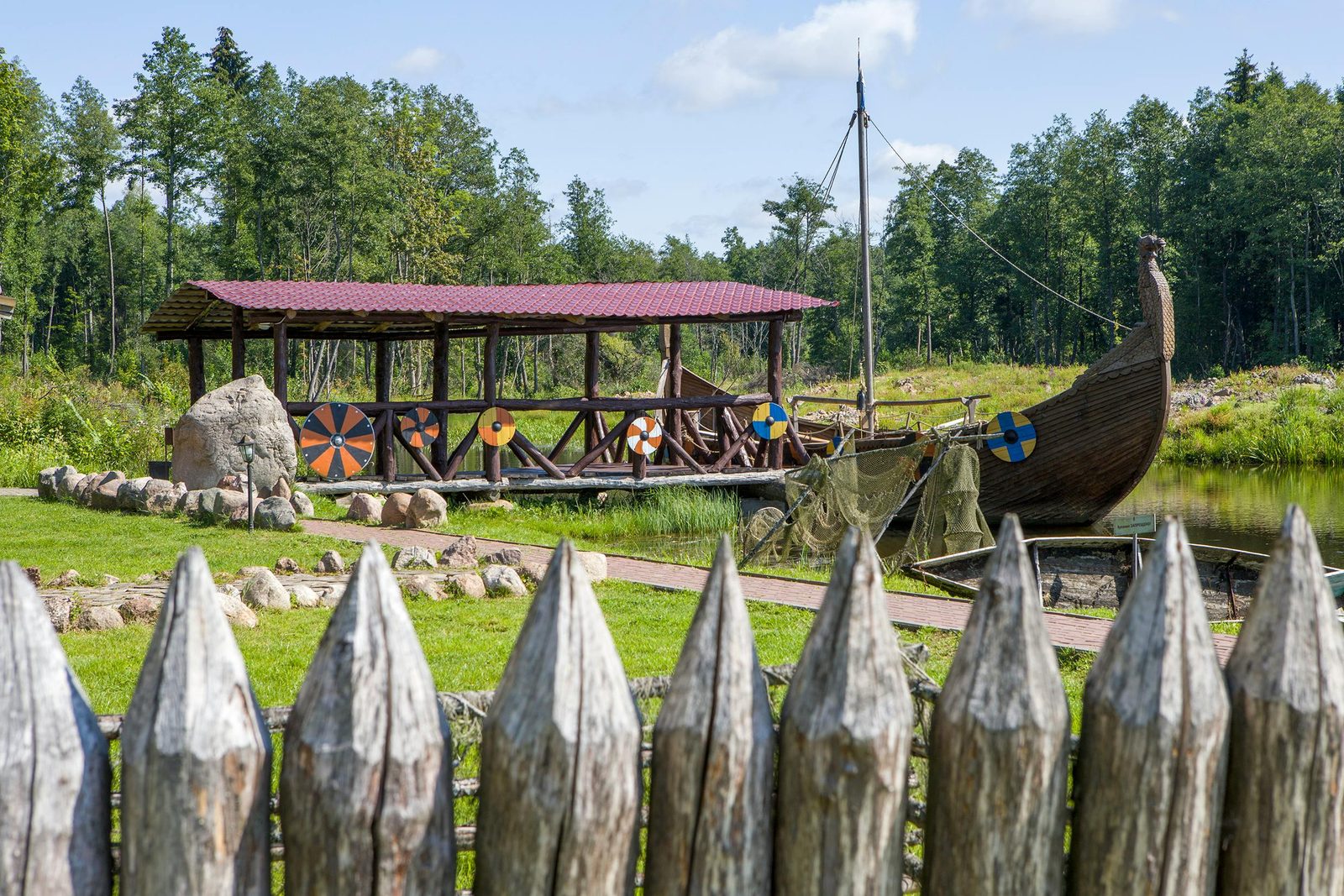 Reconstructed Viking ships at the Roskilde Viking Ship Museum