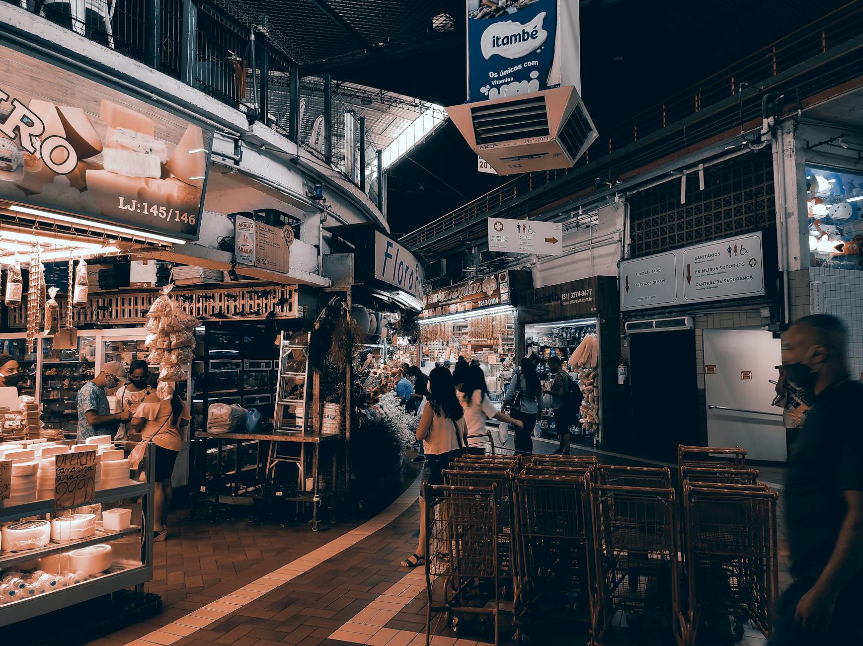 Food stalls at a Copenhagen market