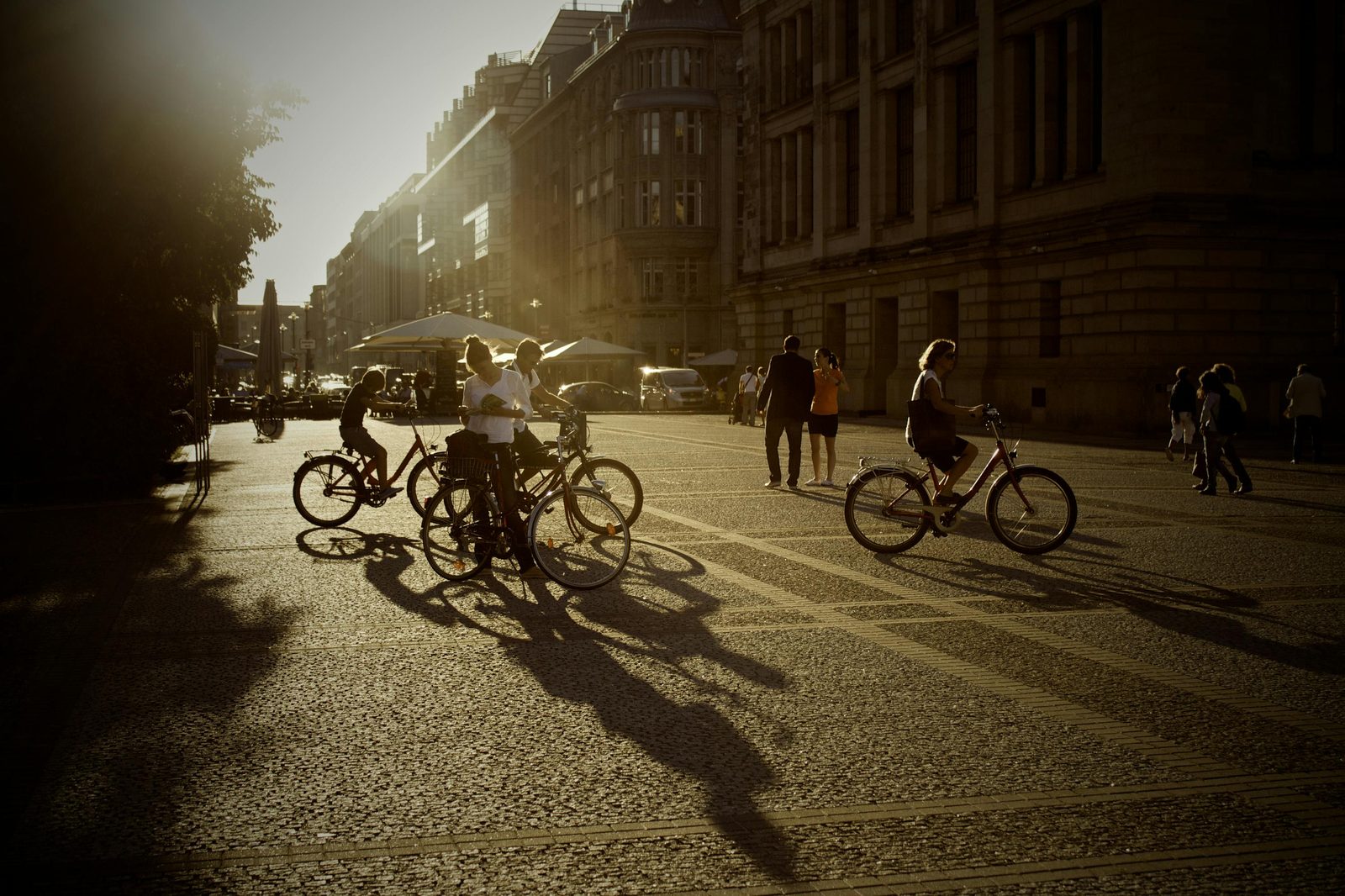 Summer cycling people city — Copenhagen July cycling at peak with longer days and warm weather