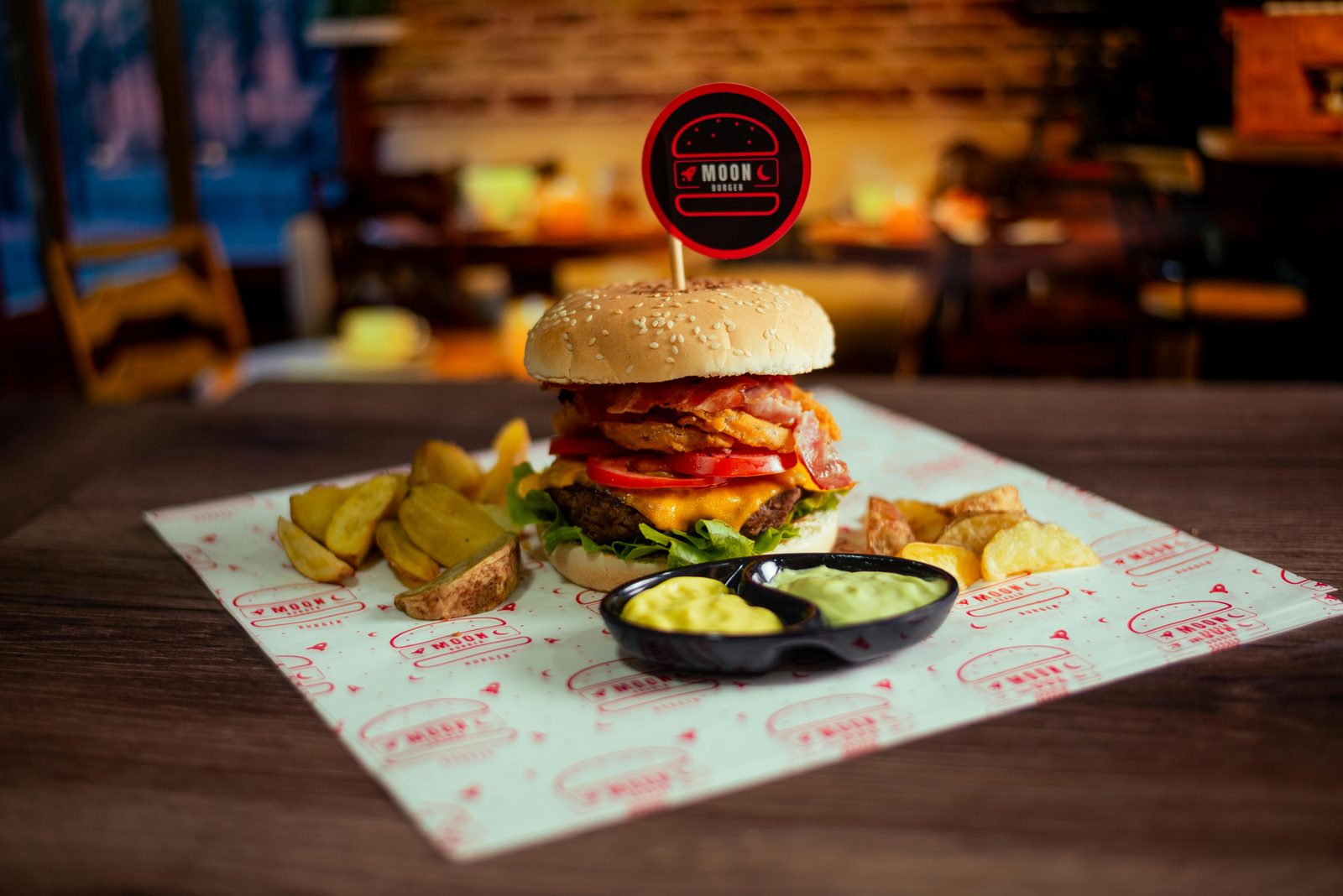 A casual family meal at a Halifax burger restaurant in Copenhagen