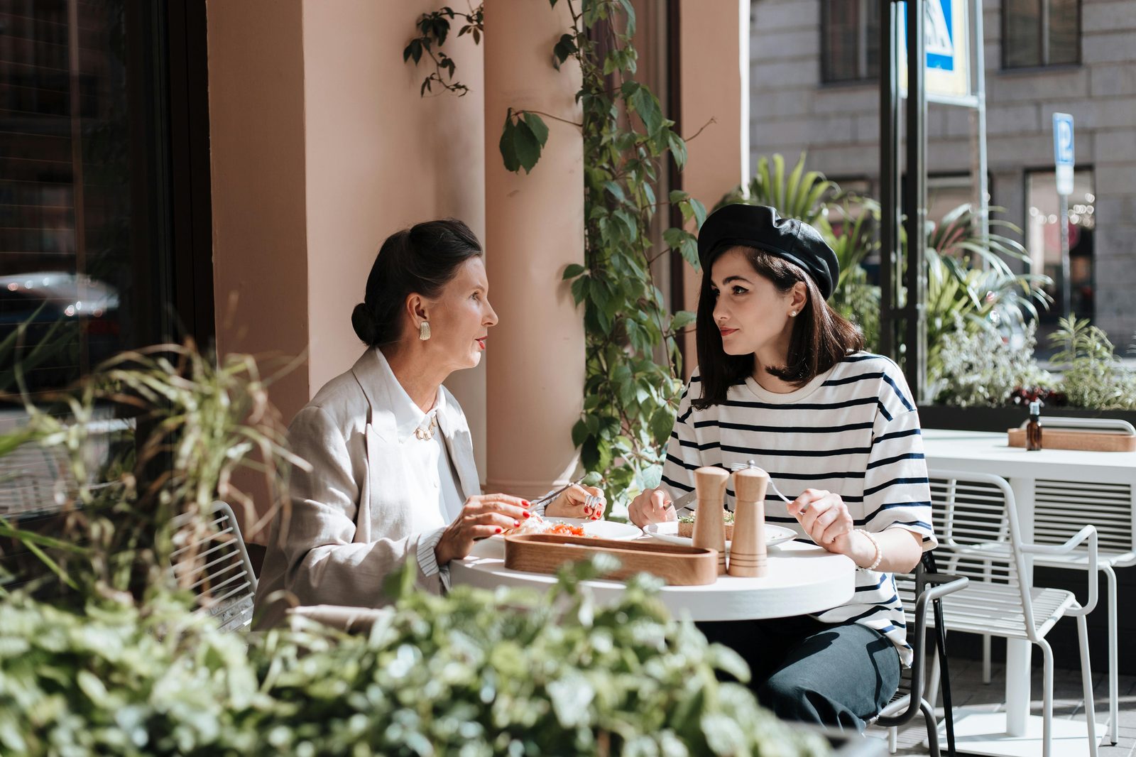 A family lunch at the canal-side Cafe Wilder in Christianshavn, Copenhagen