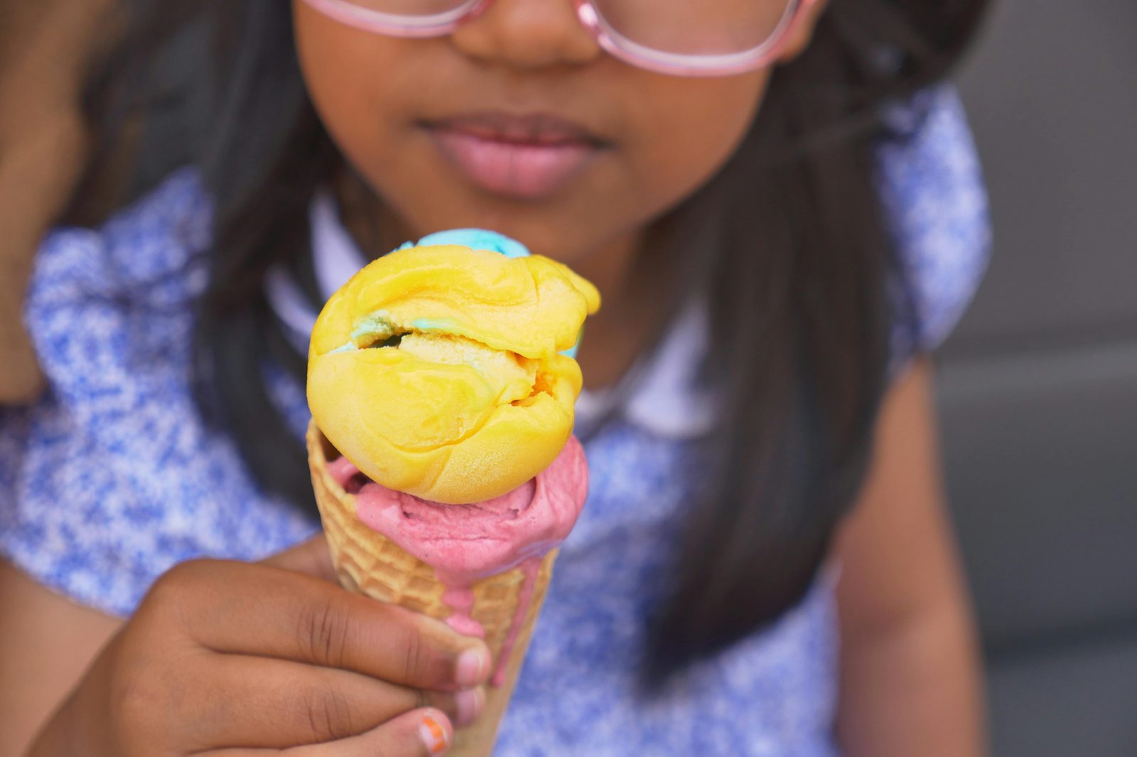 Children with ice cream from Hansens Is in Copenhagen