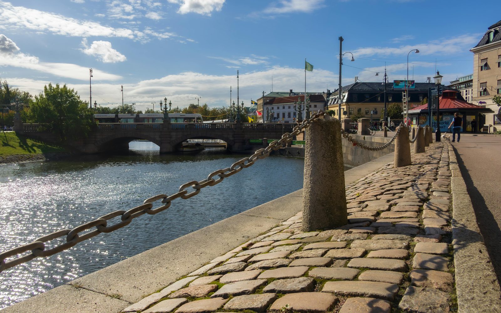 City canal walkway in Scandinavia — Malmo's Lilla Torg (Little Square) and Western Harbour offer canal walks