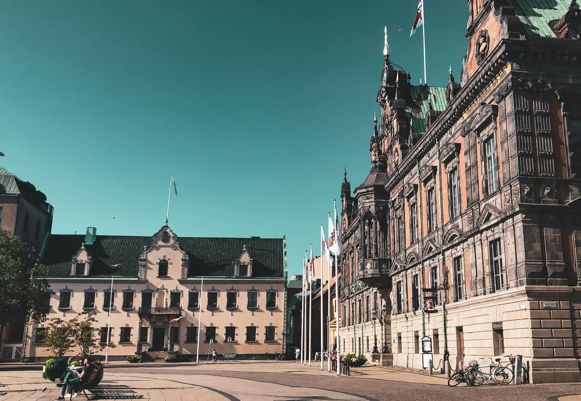 Old town square in Malmo, Sweden