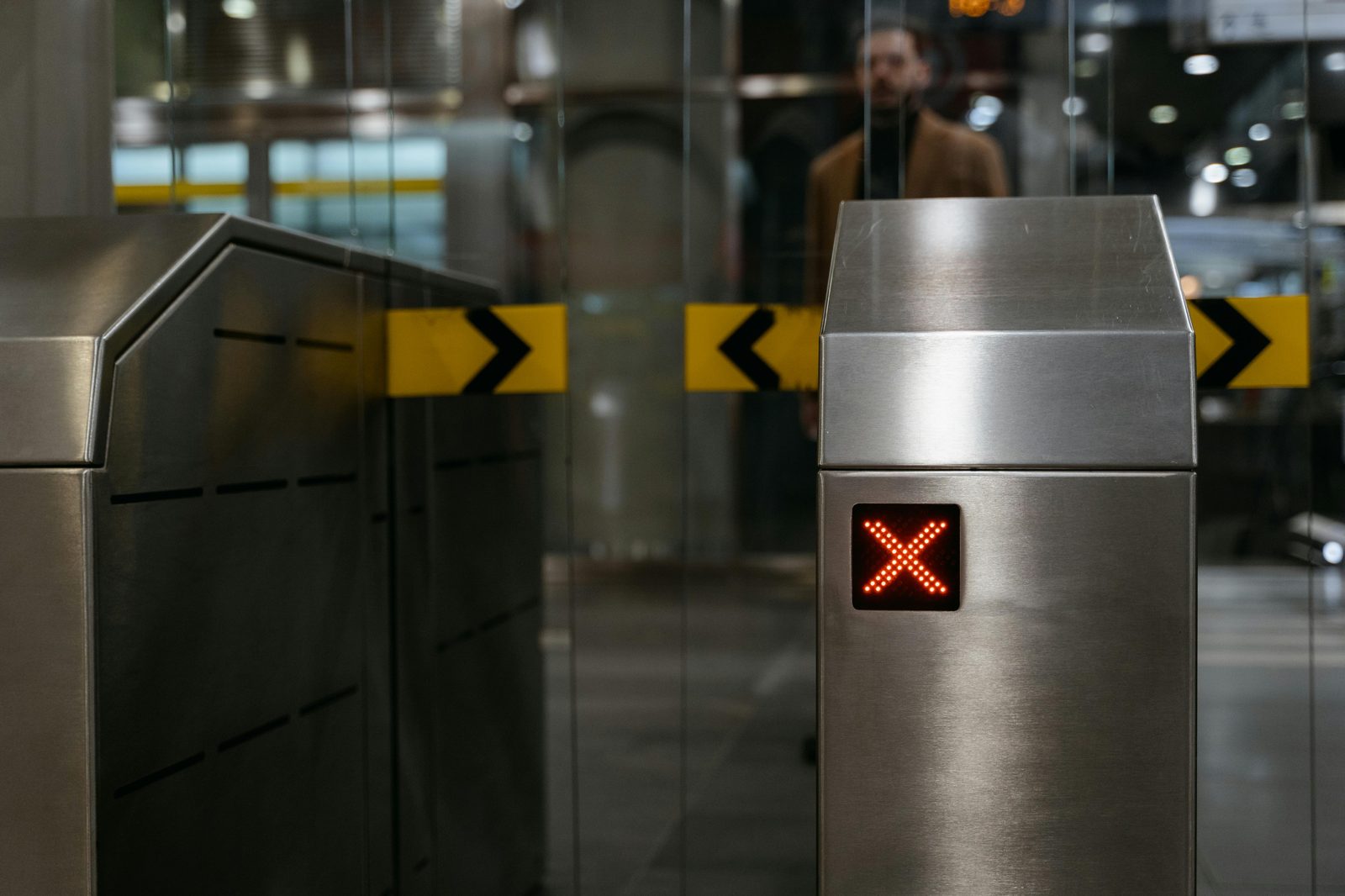 Open metro station access in Copenhagen — there are no ticket gates, just an honour system with random checks