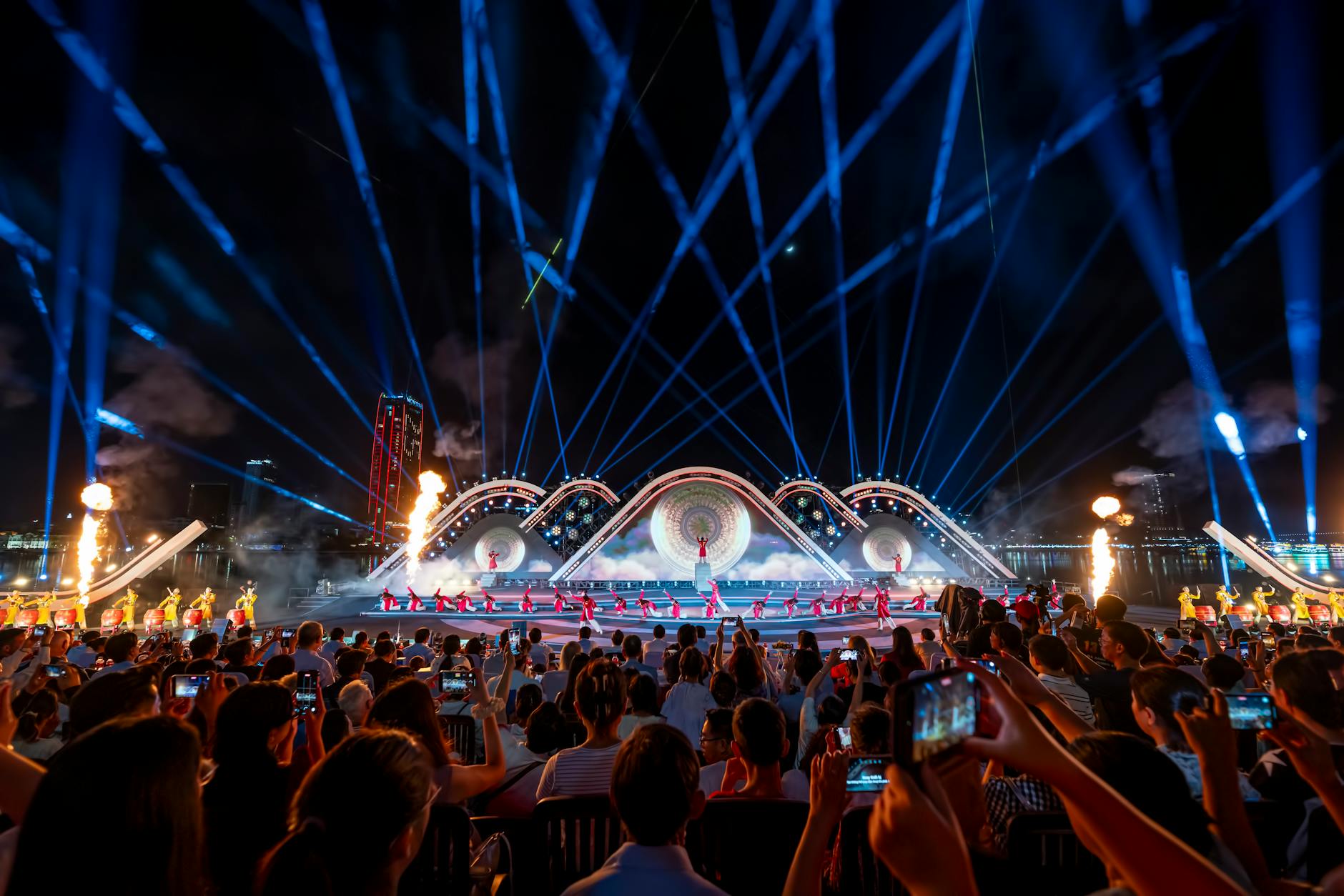 A main stage at Roskilde Festival