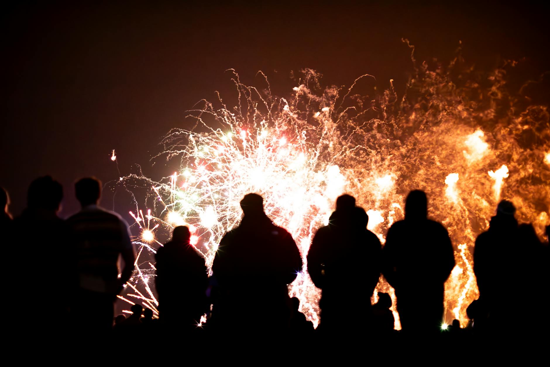 Crowds gather for the New Year countdown