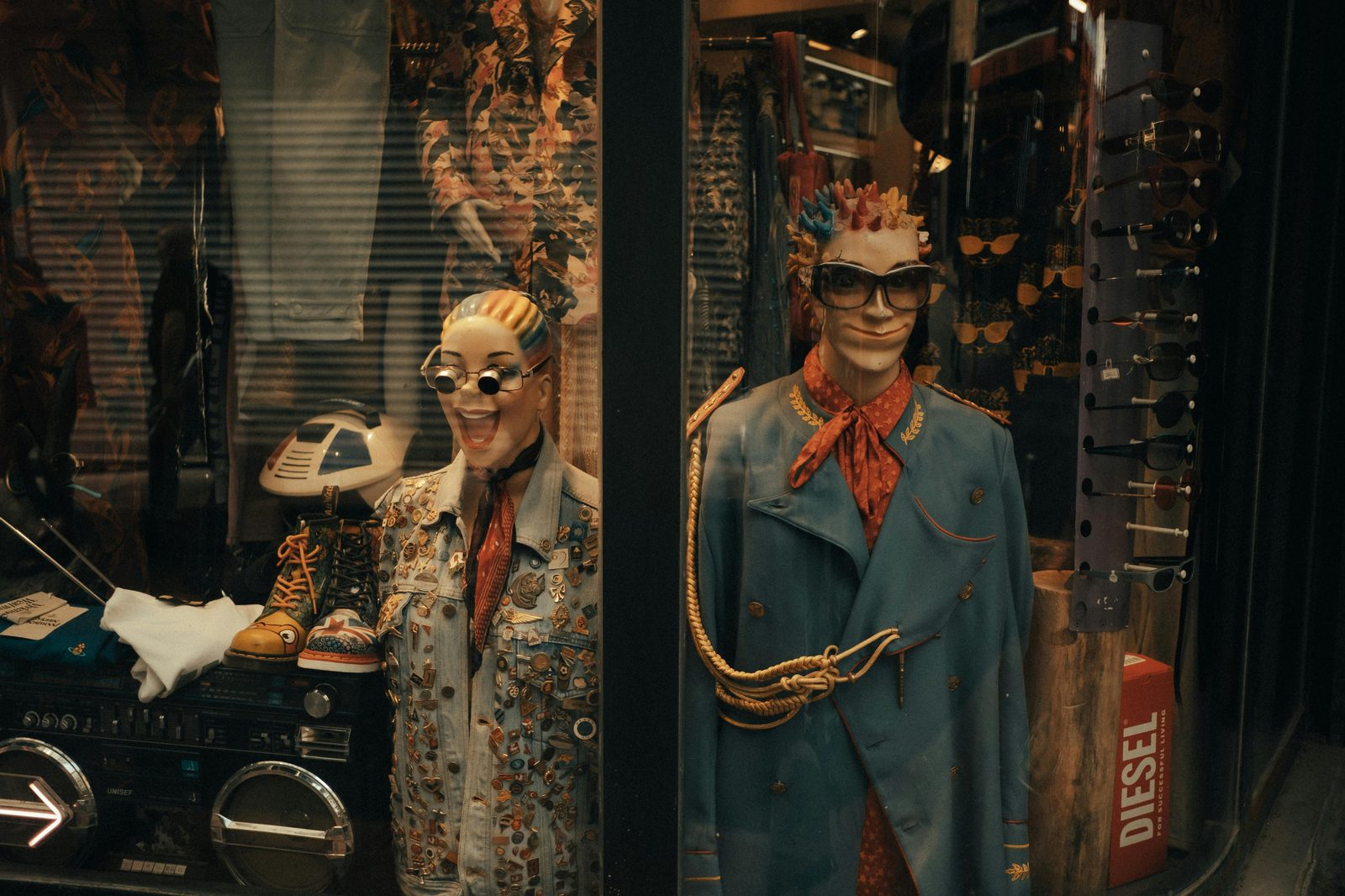 Vintage clothing shop in Nørrebro Copenhagen, the city's secondhand heartland
