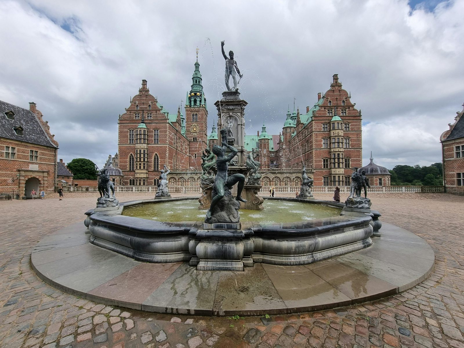 Castle courtyard fountains — Rosenborg Castle's crown jewels are a Copenhagen 1 day itinerary highlight