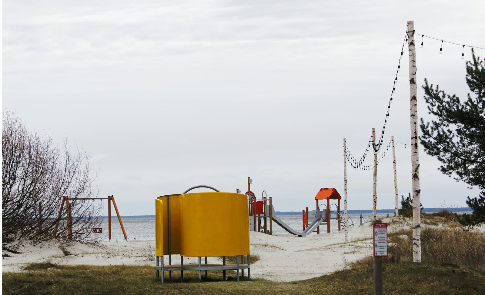 Beachside playground at Amager Strand near Copenhagen