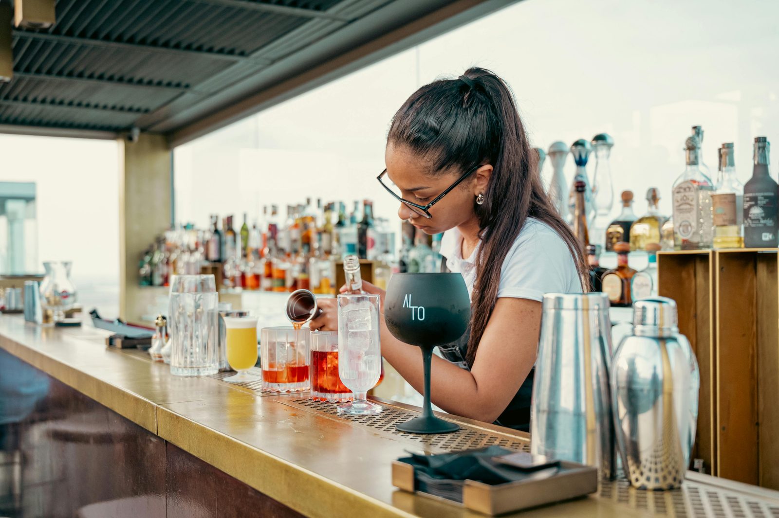 Rooftop bar summer drinks city — Copenhagen July rooftop bars include Penthouse Hotel d'Angleterre, NV-Bar, and Restaurant Strom