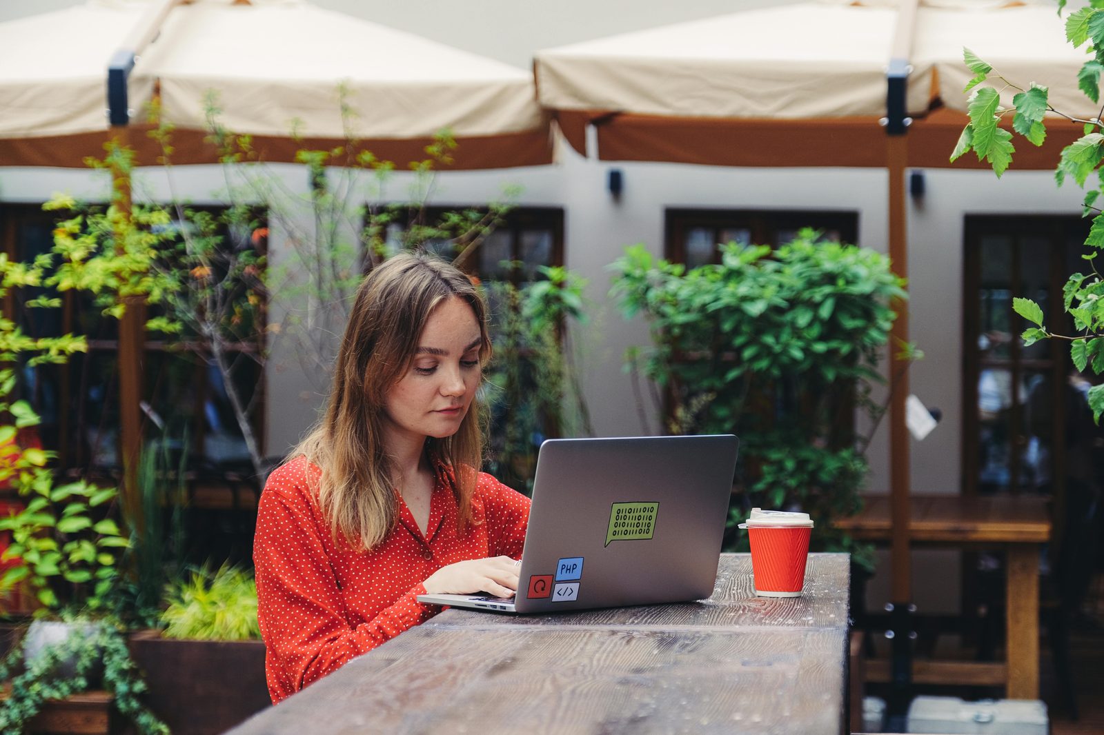 Working from a café — the digital-nomad side of Copenhagen solo travel