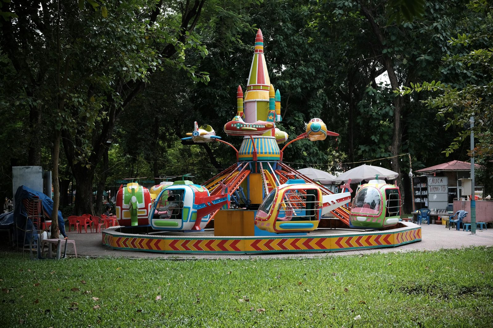Children riding the classic Tivoli carousel, suitable for all ages from 2