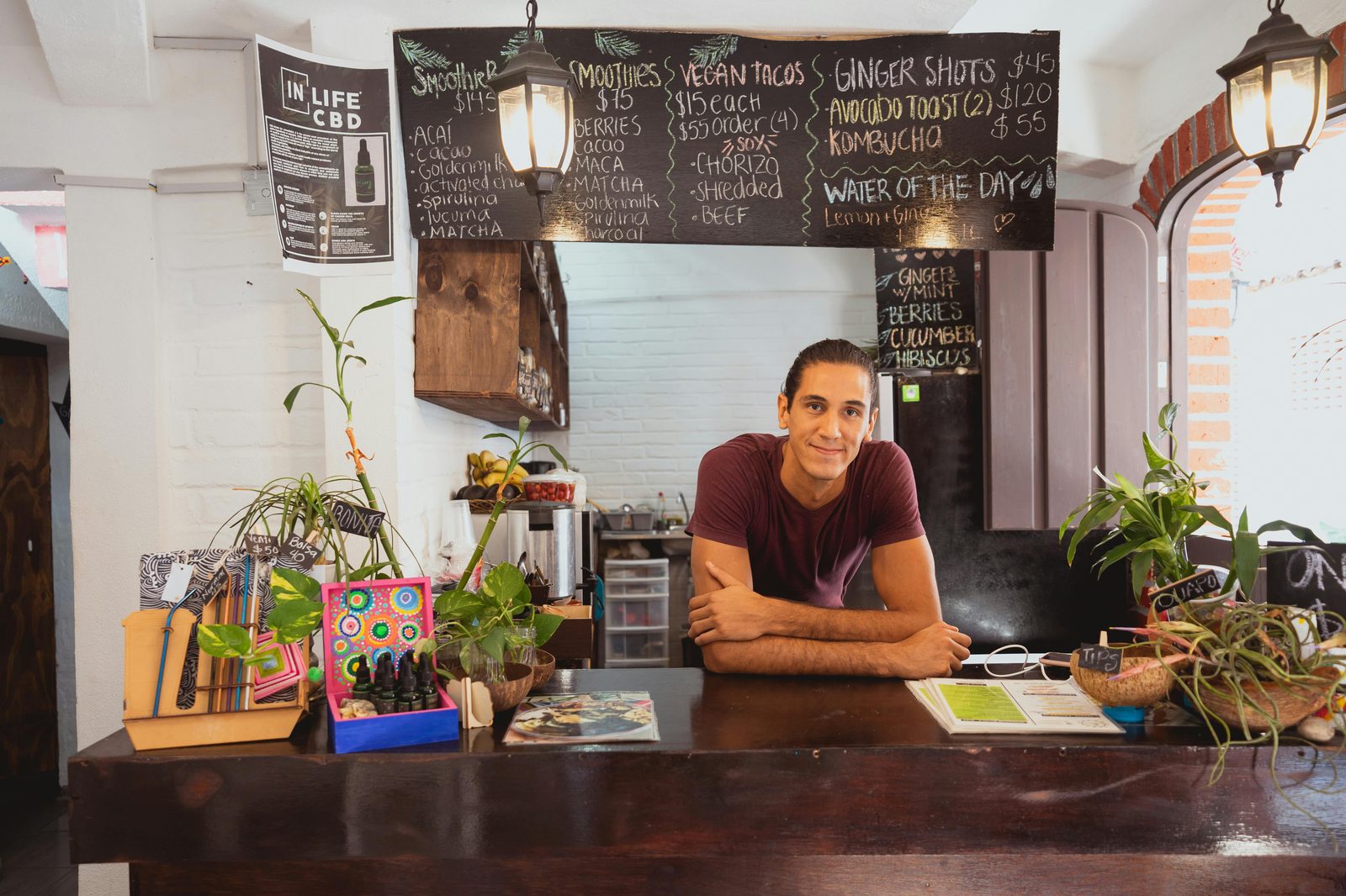 Vegan coffee shop interior — Copenhagen specialty coffee shops universally offer plant-milk options with no upcharge