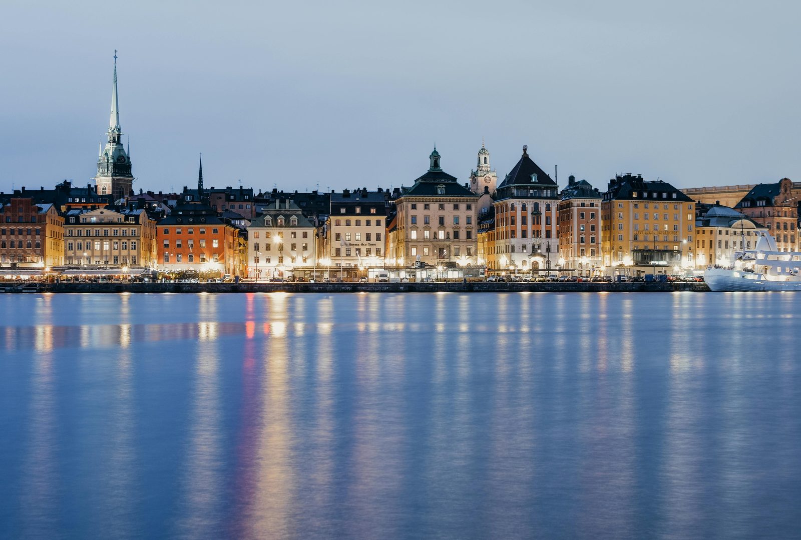 Waterfront at dusk — sunset on a Copenhagen weekend