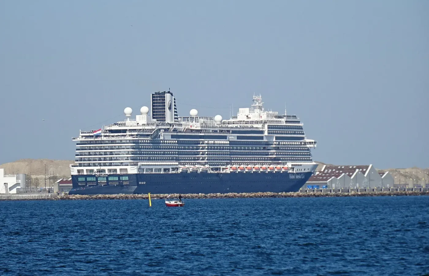 A large cruise ship moored at Oceankaj in Nordhavn